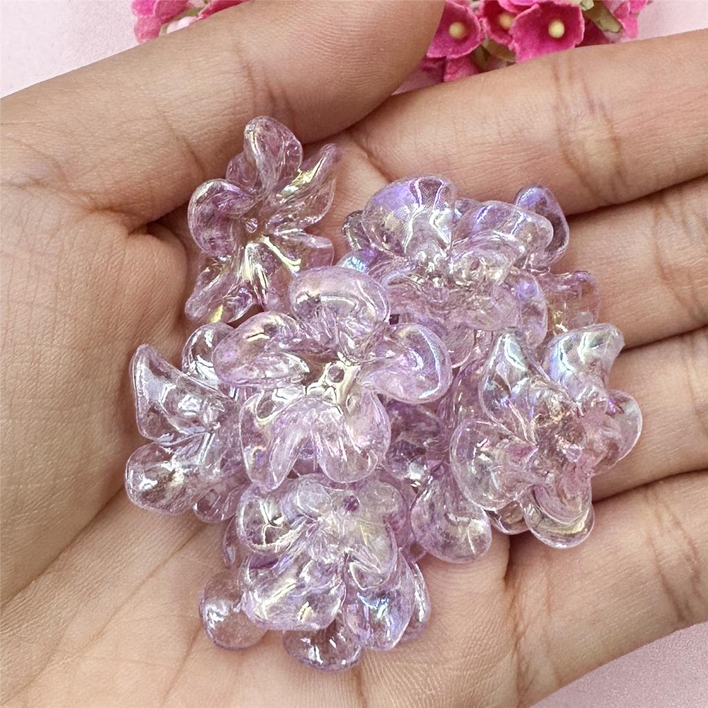 Акриловые 50 шт. 22,5*23,5 мм аксессуары ручной работы DIY цепочка для мобильного телефона с цветочными бусинами чехол для телефона аксессуары для волос материал ручной работы