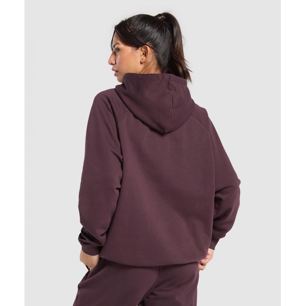 Gymshark Collegiate Lifestyle Hoodie Depth Purple B2c1c Pbzv