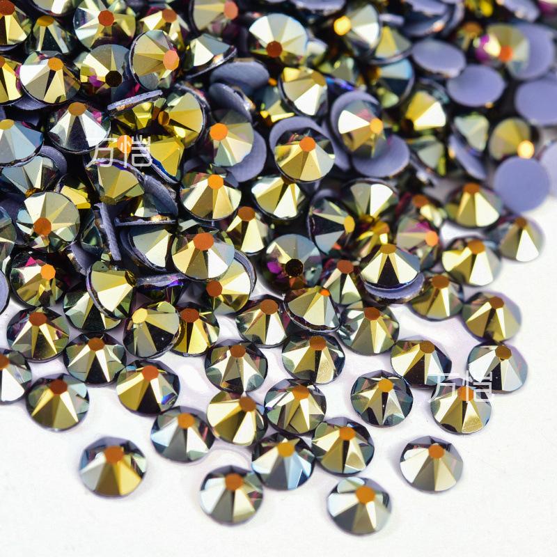 Восемь больших и восемь маленьких имитаций австрийских горячих бриллиантов цвета AB, стеклянные стразы с термоклеевой основой, горячие бриллианты для рукоделия, аксессуары для одежды
