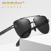 aoron Polarized Men's Large Frame Borderless Sunglasses Fashion Metal Sunglasses Glasses