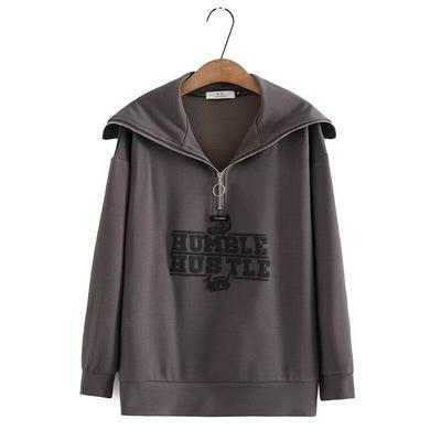 Женский свитшот Свободный с круглым вырезом Повседневный пуловер С длинным рукавом Топ Свитшот