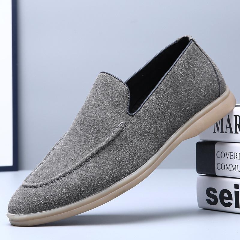 Ретро британский мех поворачивающийся на одну педаль мужской деловой дышащий чехол для ног повседневные мягкие ленивые туфли