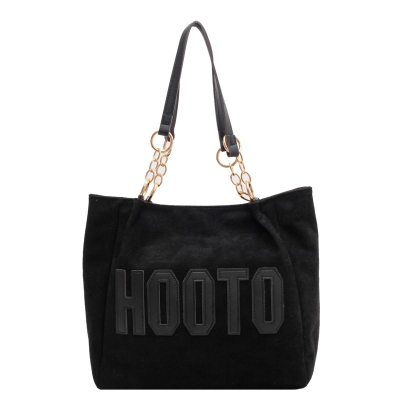 Женская большая сумка-тоут с буквенным принтом, сумка через плечо с цепочками, сумка через подмышку
