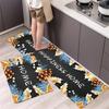 Cute Cat 'Happy Every Day' Kitchen Mat Non-Slip Machine Washable Rug Set for Home Decor Anti-Fatigue Floor Mats
