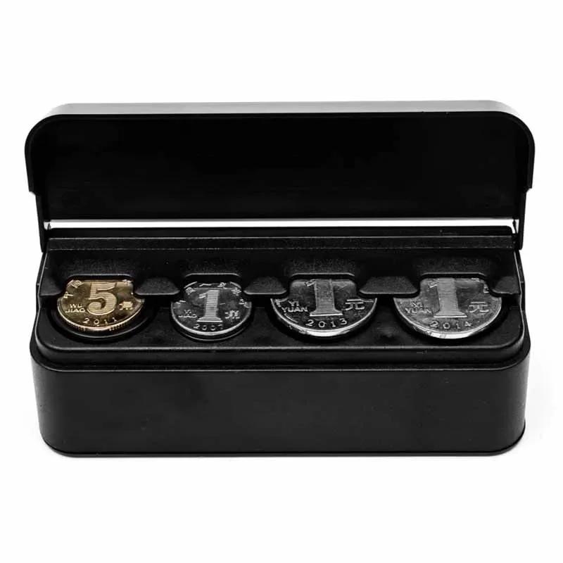 Автомобильный кошелек для хранения монет, сберегательная коробка для евро, держатель для монет, пластиковый держатель для кошелька, сейф, копилка, органайзер для денег