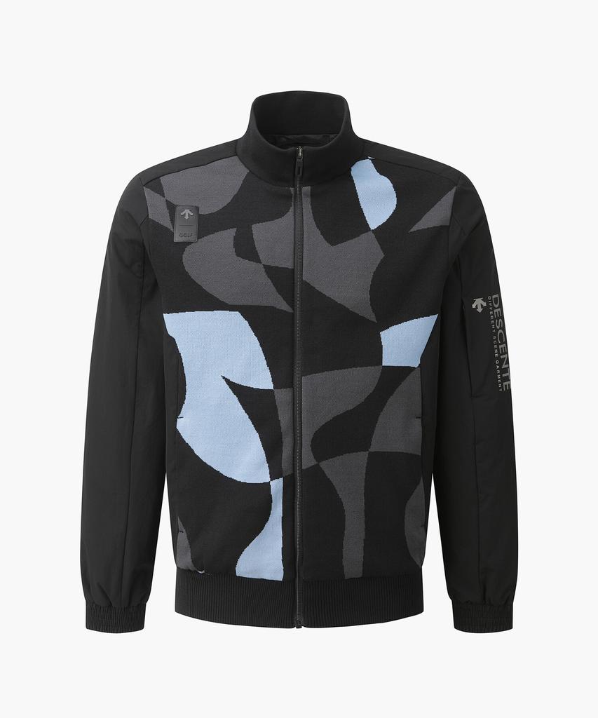 Descente Golf Men'S Patterned Windproof Knit Outerwear (Dq12Mfko11)