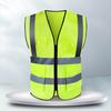 Рабочий жилет для мужчин и женщин, светоотражающий жилет с V-образным вырезом, без рукавов, на молнии, дышащий, ночной