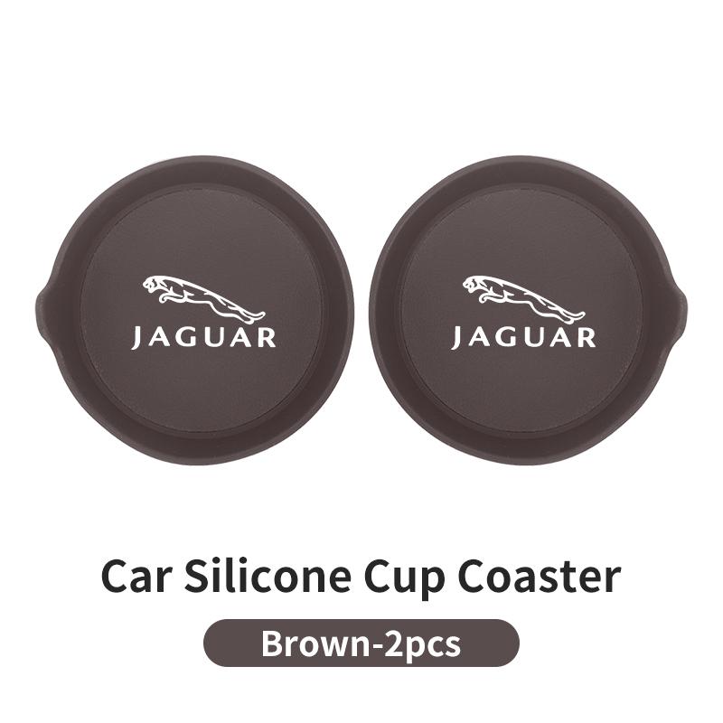 Car Silicone Coaster Water Cup Mat Console Drink Pad Accessories For Jaguar XF XJ XFR XKR S-Type F-Type X-Type F-Pace I-Pace E-P HH44