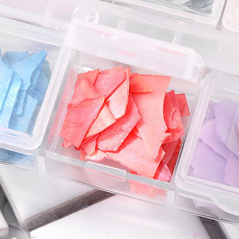 Камень-ракушка для дизайна ногтей, ультратонкая натуральная ракушка для дизайна ногтей, золотая и серебряная наклейка из фольги, аксессуары для дизайна ногтей