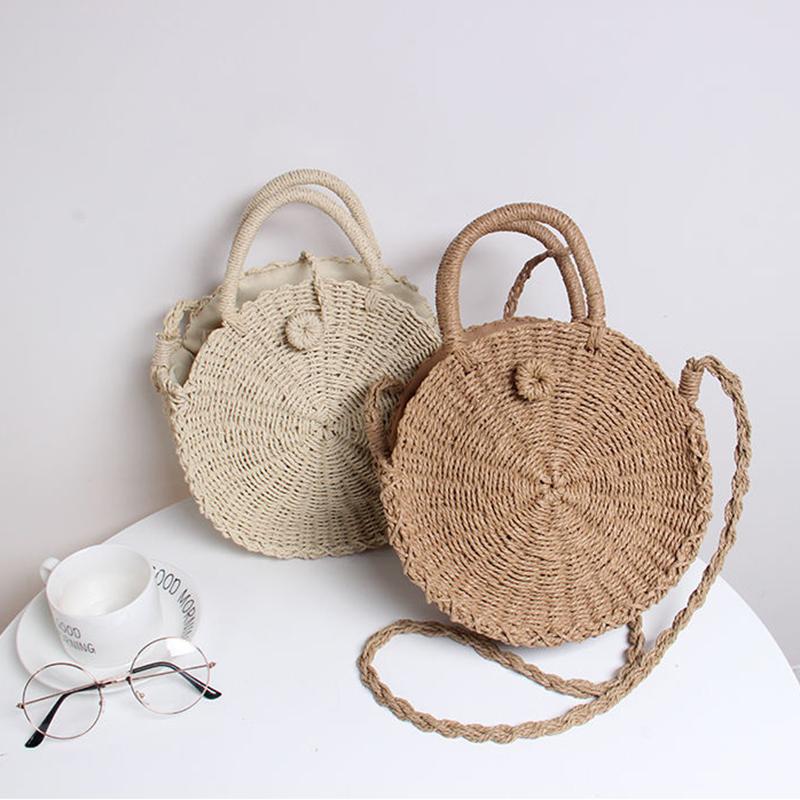 Summer Women's Straw Bag Bohemian Large Capacity Shoulder Bag Fashion Handbag Weave Knitted Totes Bag