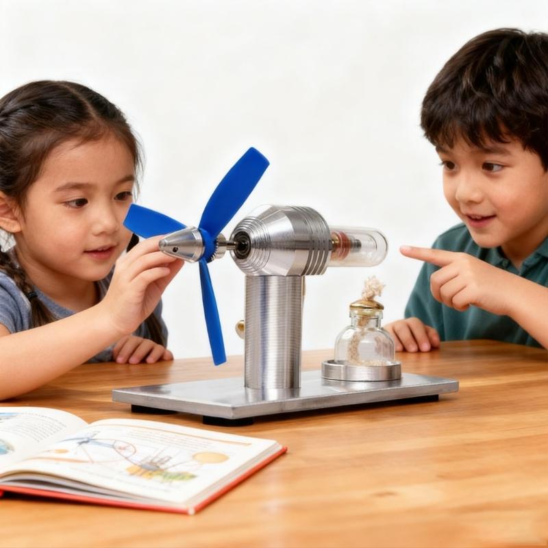 Stirling Engine Model Thermodynamics Energy Conversion Demonstrating Tool Physics Experiment For Students Teachers
