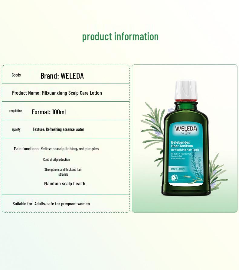 Weleda Сыворотка для кожи головы с розмарином: Освежающий, Контроль жирности, Укрепляет корни волос