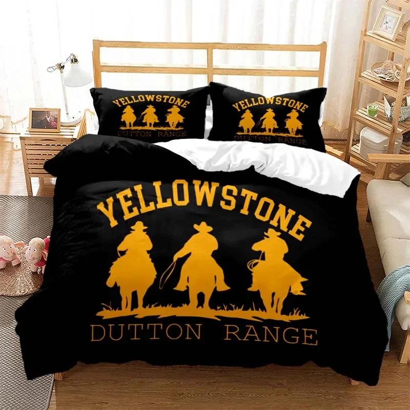 Постельное белье Yellowstone Fashion с цифровой печатью, комплект: пододеяльник, одеяло, кровать, односпальный, полуторный, двуспальный, королевский, молодежный, детский, для девочек, для мальчиков, подарок
