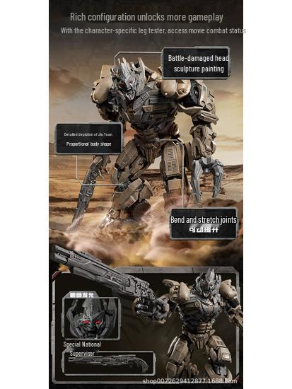 Brukeer Ultimate Transformers Building Blocks: Megatron & Bumblebee Assembly Model Toy