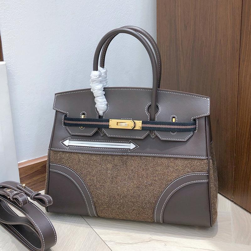 Высококачественная сумка из войлока с верхним слоем из коровьей кожи, сумка-портфель из кожи свифта, винтажная женская сумка через плечо