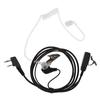 Walkie Talkie Heaphones 2 Pin Covert Acoustic Tube Earpiece Headset with Big Mic PTT for Kenwood