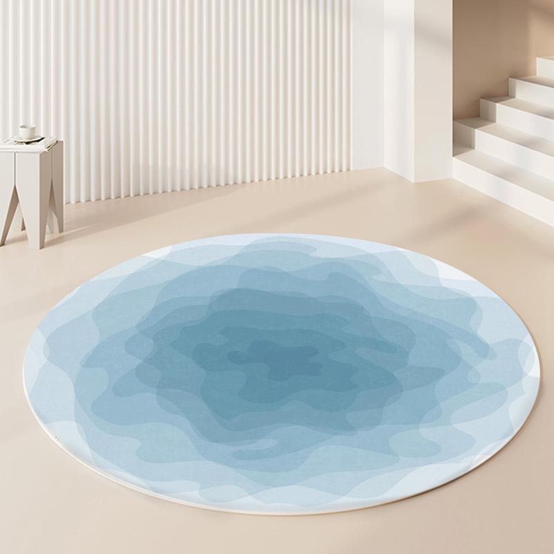 Light Luxury Carpets for Living Room Fluffy Soft Lounge Rug Thick Gradient Round Carpet Nordic Style Bedroom Decor Non-slip Mat