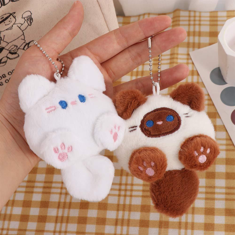 Plush Brooch Cute Cat Plush Doll Soft Animal Plush Key Chain Friends Birthday Gifts