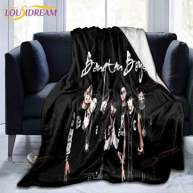 Kpop Bangtan Boys Bts Плед для дивана Покрывало для дивана Дорожное постельное белье Распродажа Плед Фланелевый плед Покрывало