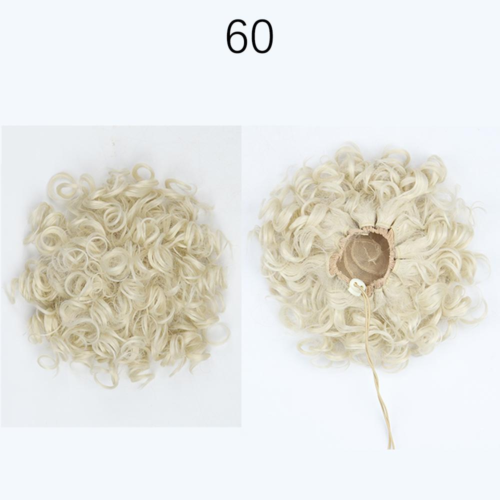 LISI HAIR Грязные пучки волос Кусок парика Эластичный шнурок Свободный большой вьющийся пучок 60 г Синтетический короткий светлый хвост Наращивание хвоста Для женщин Вечеринка Повседневные