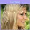 Fashionable Gold Headpiece With Rotundity Shape And Tassel For Events Women