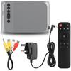 YG320 Battery Version Mini LCD Projector HD 1080P Silver Grey with Remote Control