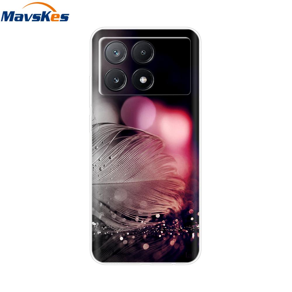 Чехол для Xiaomi Poco X6 Pro Мягкий ТПУ Силиконовый Телефон Прозрачная Крышка Для Xiaomi Poco X6 5G Чехол Бампер Pocox6 X 6 5G 2024 Funda Coque