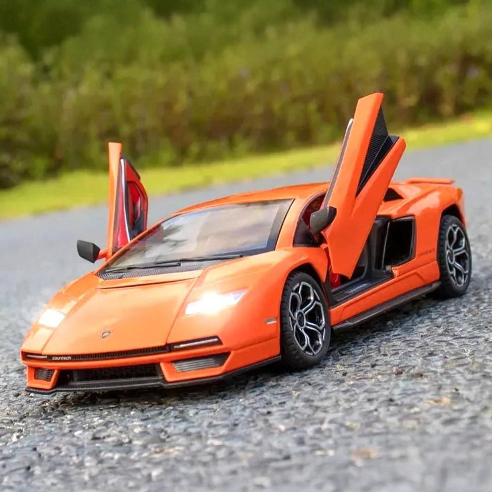МояМашина 1:Металлическая литая модель автомобиля Lamborghini Countach LPI 800-4 в масштабе 1:24 - Красная Коллекционная Фигурка