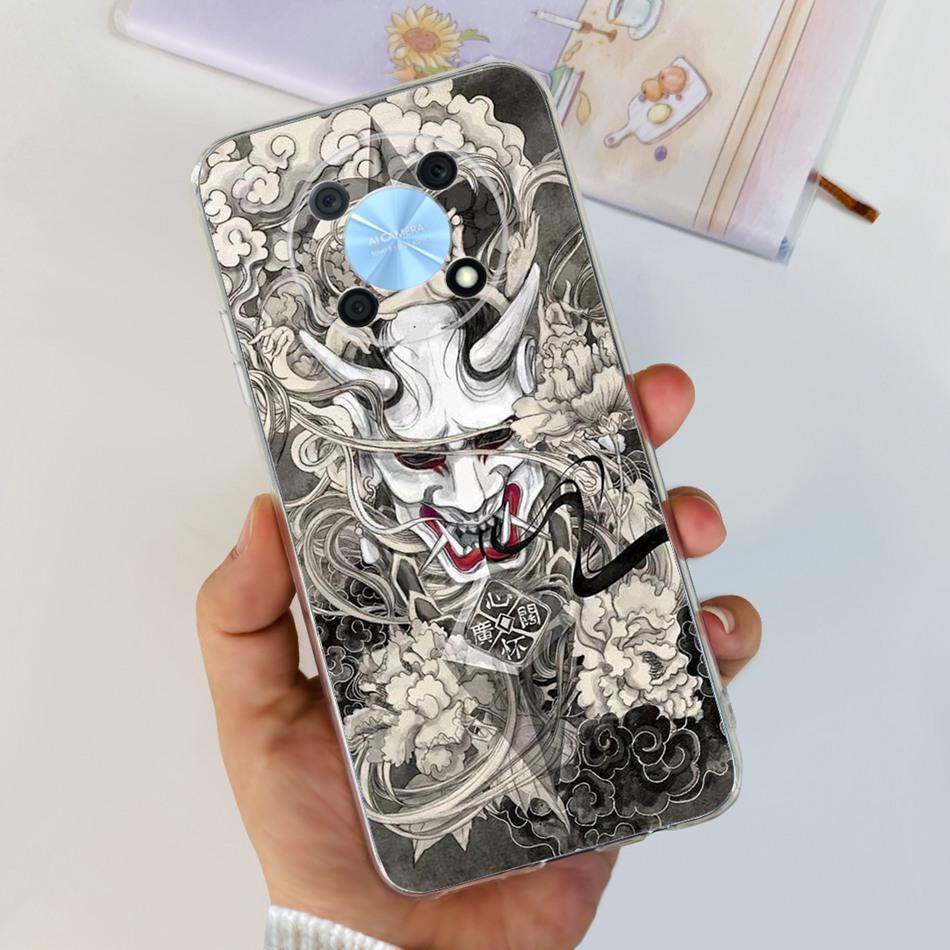 Чехол для телефона Huawei Nova Y90 NovaY90 Y 90 4G CTR-LX2 CTR-LX1 Элегантная печать Мягкий силикон Прозрачный ТПУ Тонкая задняя крышка телефона