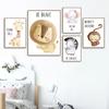 Cartoon Cute Animal Giraffe Lion Monkey Elephant Baby Posters And Prints Wall Art Canvas Painting Wall Pictures Kids Room Décor No Frame