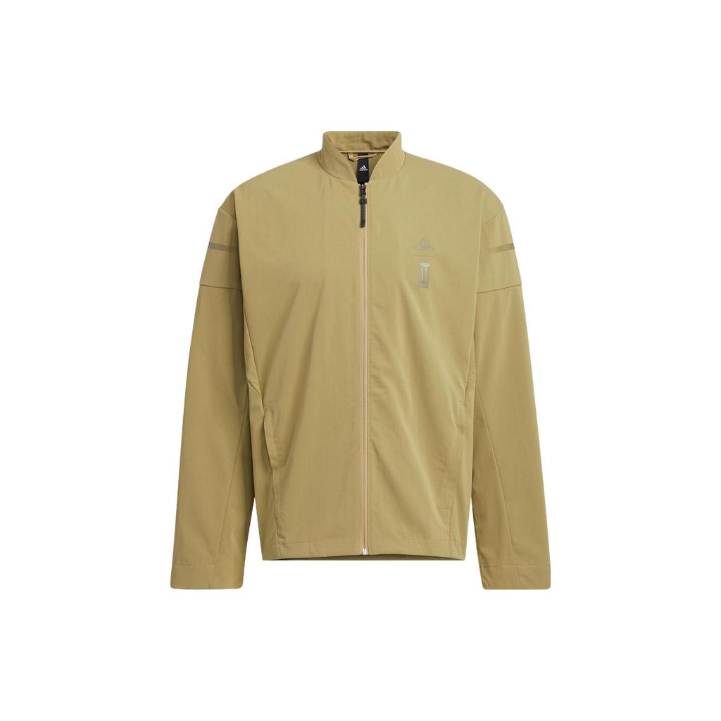 adidas FW22 Куртка с длинным рукавом на молнии с воротником-стойкой Мужские куртки Коричневые HM5171