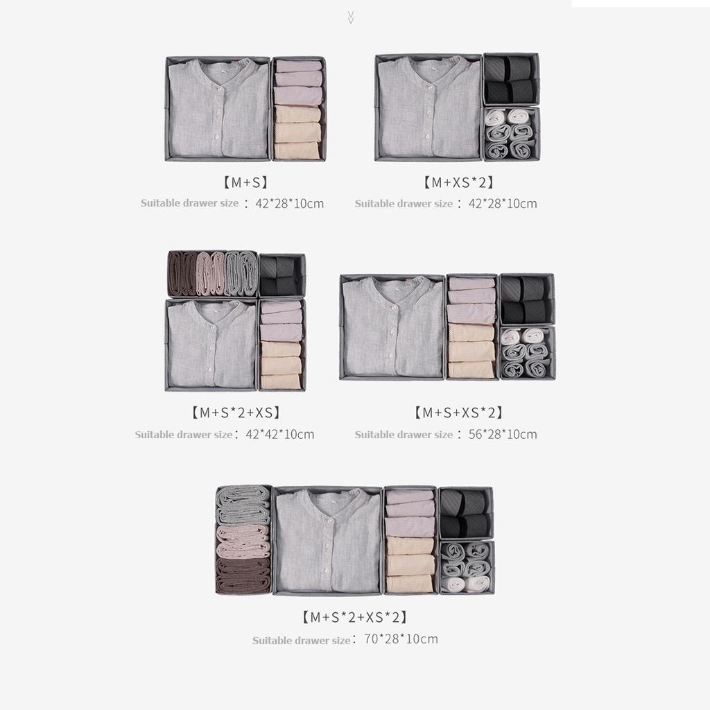 Тканевый разделитель, ящик для хранения нижнего белья, настольный органайзер, ящик для нижнего белья, носков, ящик для хранения бюстгальтера, домашний маленький ящик