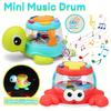Детская музыкальная игрушка «Черепаха-краб», Музыкальный обучающий барабан, Развивает мелкую моторику, Взаимодействие родителей и детей, Подарок на день рождения