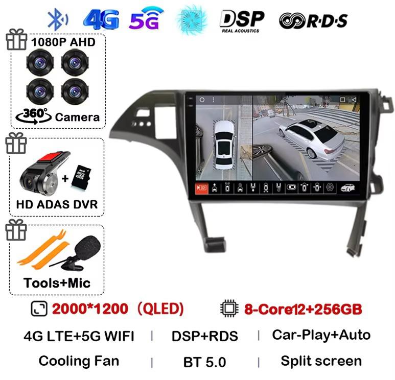 Android 14 Carplay Auto для Toyota Prius XW30 2009 2010 2011 2012 2013 2014 2015 Автомобильный радиоприемник GPS стерео мультимедийный проигрыватель BT DSP