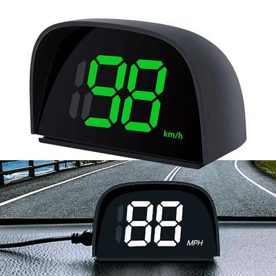 Автомобильный дисплей с цифровым GPS-спидометром HUD Speed Meter KMH MPH Display Plug and Play для автомобиля, грузовика, мотоцикла, автозапчастей, аксессуаров