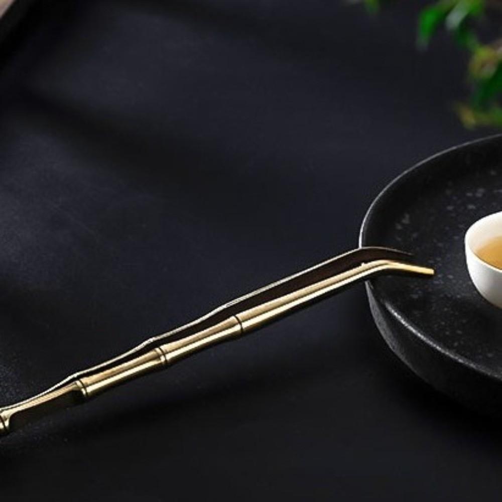 Japanese Tea Tweezers Brass Leaf Tea Scoops New Leaf Spatula Kitchen Tool