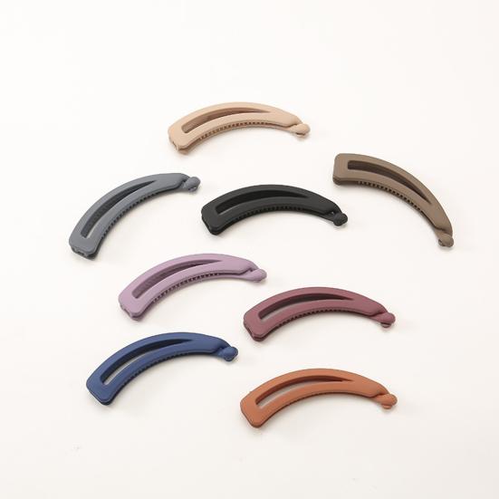 Women Horsetail Hair Claw Banana Shape Plastic Back Head Hair Clip Simple Elegant Hairpin Head Accessories