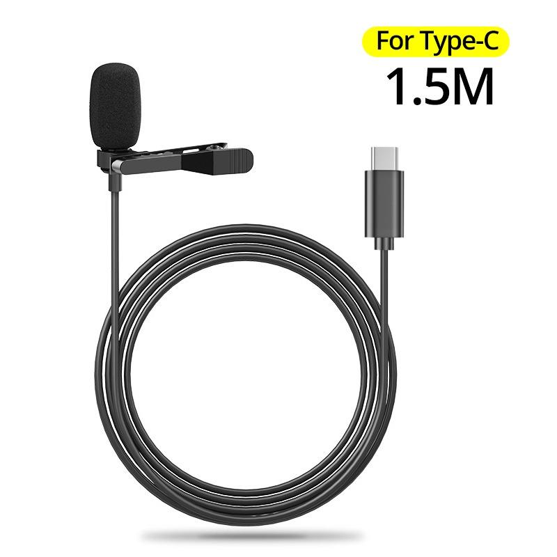 HdoorLink Мини USB Type C аудио микрофон нагрудный петличный микрофон портативный внешний микрофон с петлей для ноутбука iphone