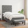 3136790 vidaXL Bed with Box Spring and Mattress Dark Grey 80x200 Cm Fabric