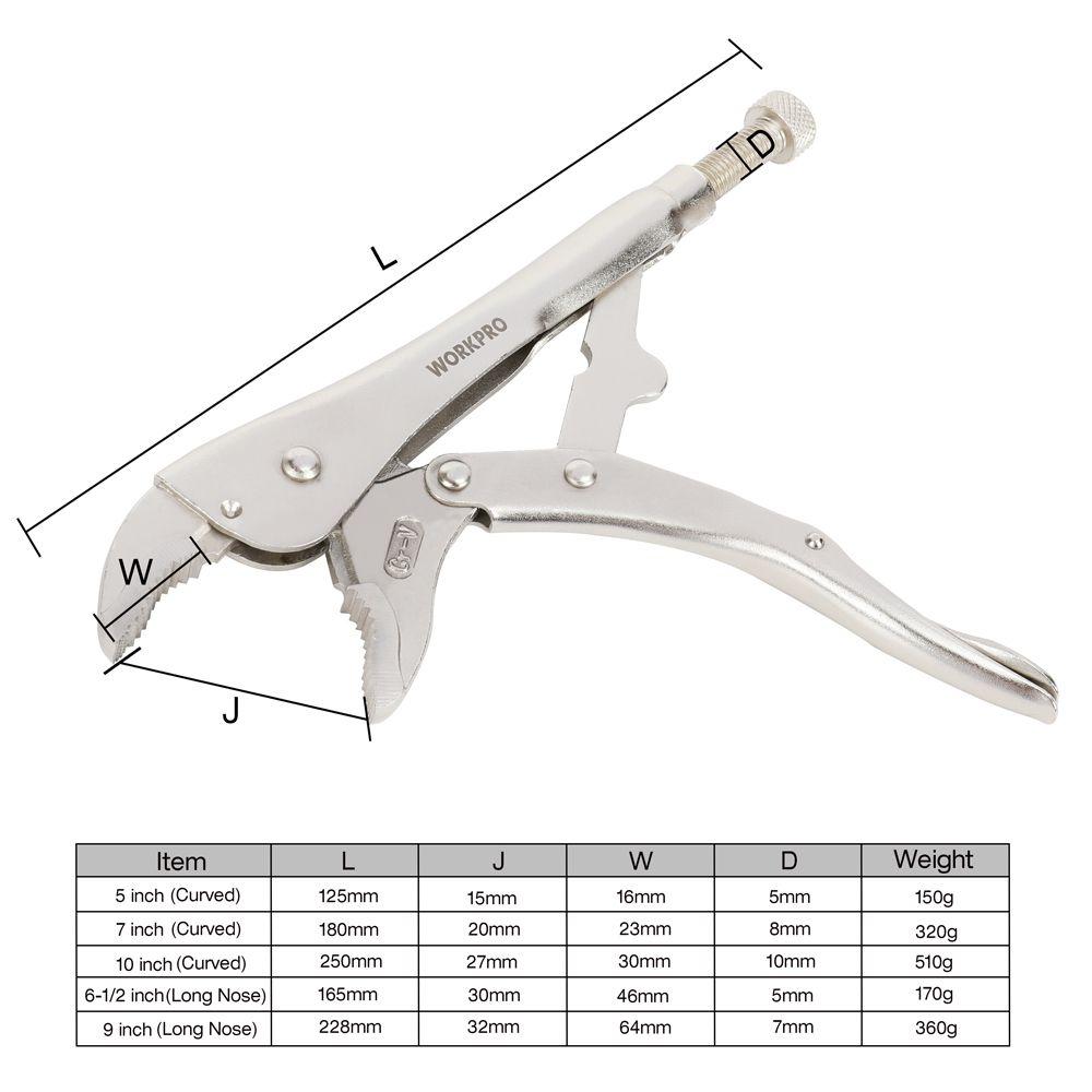 Hardware Multifunctional Clamp Tool Hand Tools Locking Pliers Curved Straight Jaw