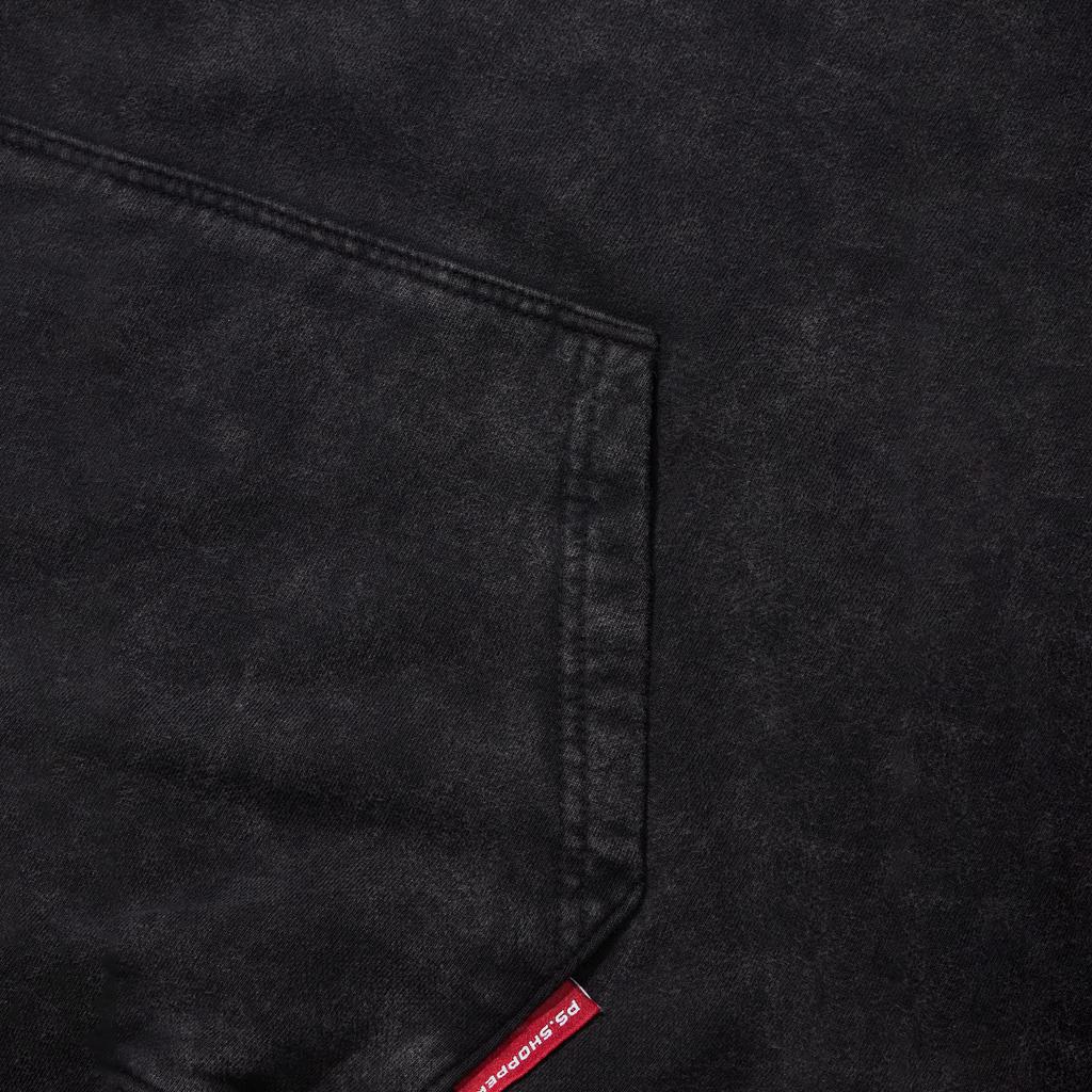 Худи высокой плотности с эффектом stonewash [Черный]
