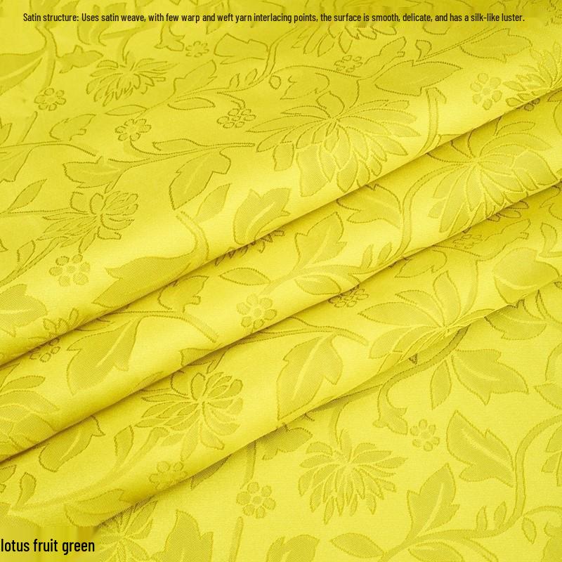 Lotus Texture Dark Pattern Jacquard Fabric for Handbags & Cosplay Hanfu