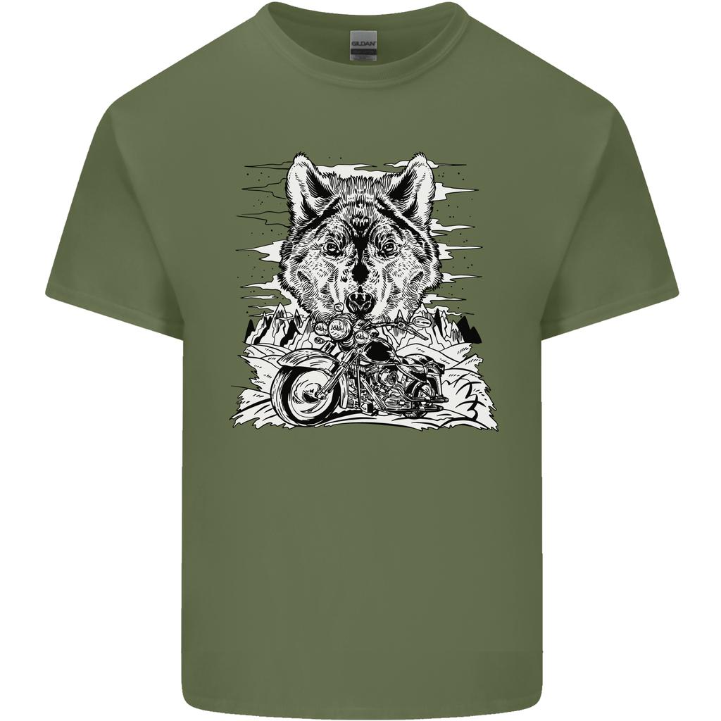 Motorbike Wolf Biker Motorcycle Motorbike Unisexs Light Cotton TShirt