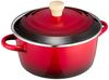 Wahei Freiz Enamel Pot with for and IH Rubani Lid, 22cm, Red, Pot-au-feu Jam, Compatible, RA-9791
