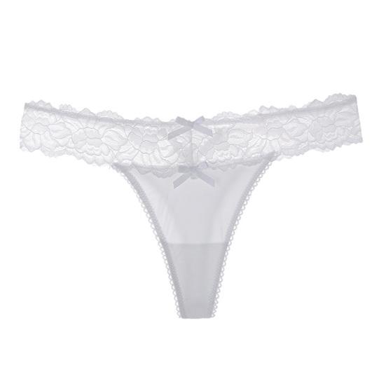 See-through T-back Breathable One Size Lace Design Thong