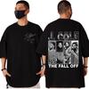 Рэпер J Cole The Fall Off Tour 2026 Графические футболки Мужские Хип-хоп Винтажные Футболки с коротким рукавом Повседневная Мода Свободная Футболка