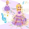 Танцующая принцесса интерактивные вращающиеся роботы игрушки для маленьких девочек с разноцветными огнями, музыкальными интерактивными функциями, ролевые рождественские игрушки для подарка на день рождения