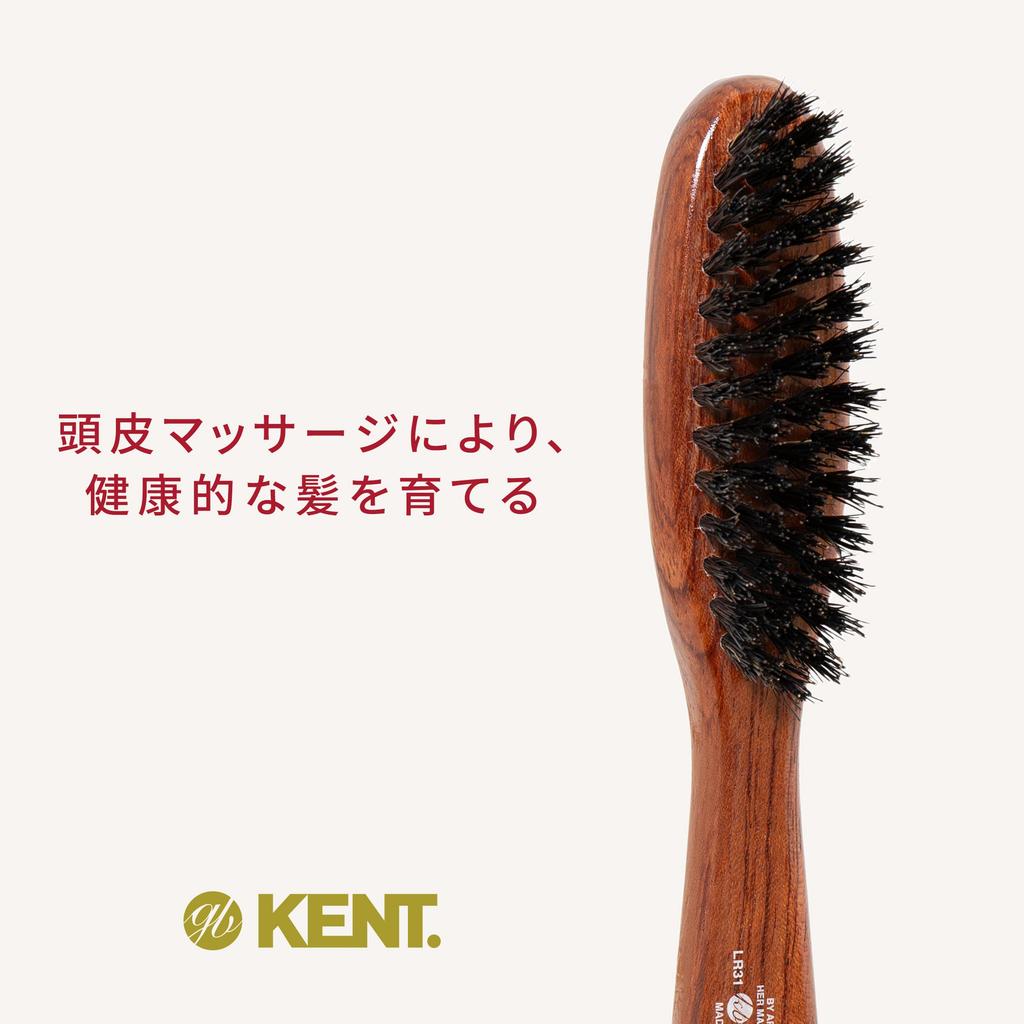 Travel Size Premium Pig Royal Warrant LR31 G.B.KENT Hairbrush, Bristle, Holder,