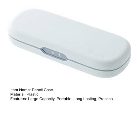 Large Capacity Pencil Box with Lid Lightweight Double Layer Design Dustproof Portable Pen Case