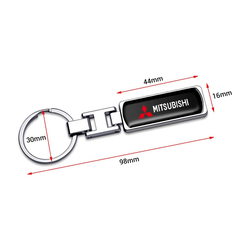 fszp1 Metal Ring Resin Car Emblem Keychain Car Accessories for Mitsubishi Lancer EX ASX Outlander Ralliart V73